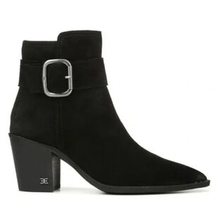 Sam Edelman Black Leather Suede Buckle Ankle Boots.‎ Size 8.5